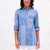 Lula Soul Patchwork Shirt | Denim | Ls28 Clothing