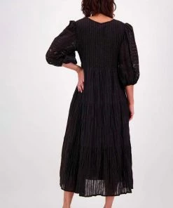 Lula Soul Lennox Shirred Dress | Black | LS34
