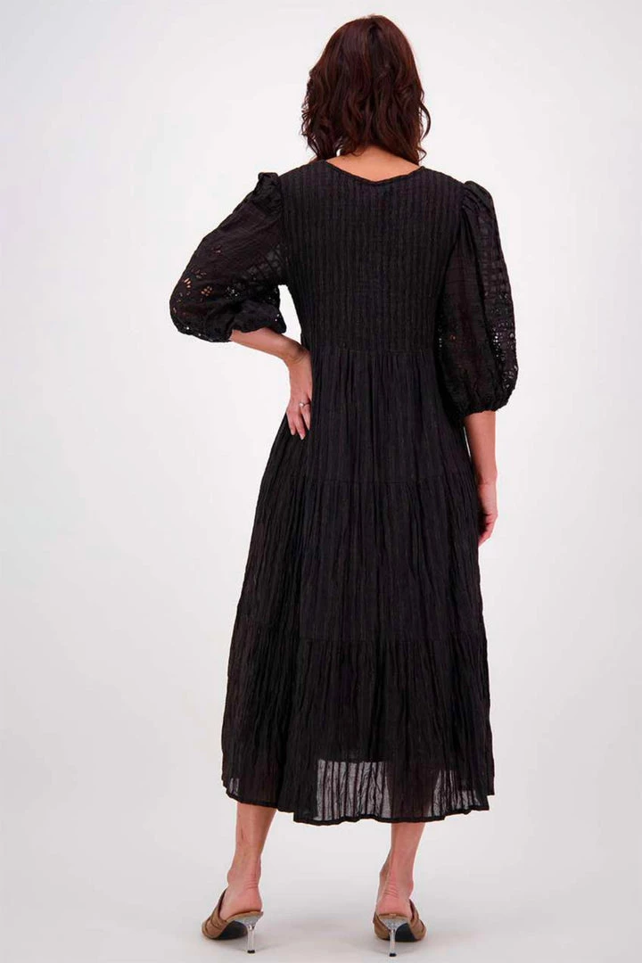 Lula Soul Lennox Shirred Dress | Black | LS34 2 Lula Soul Lennox Shirred Dress | Black | LS34