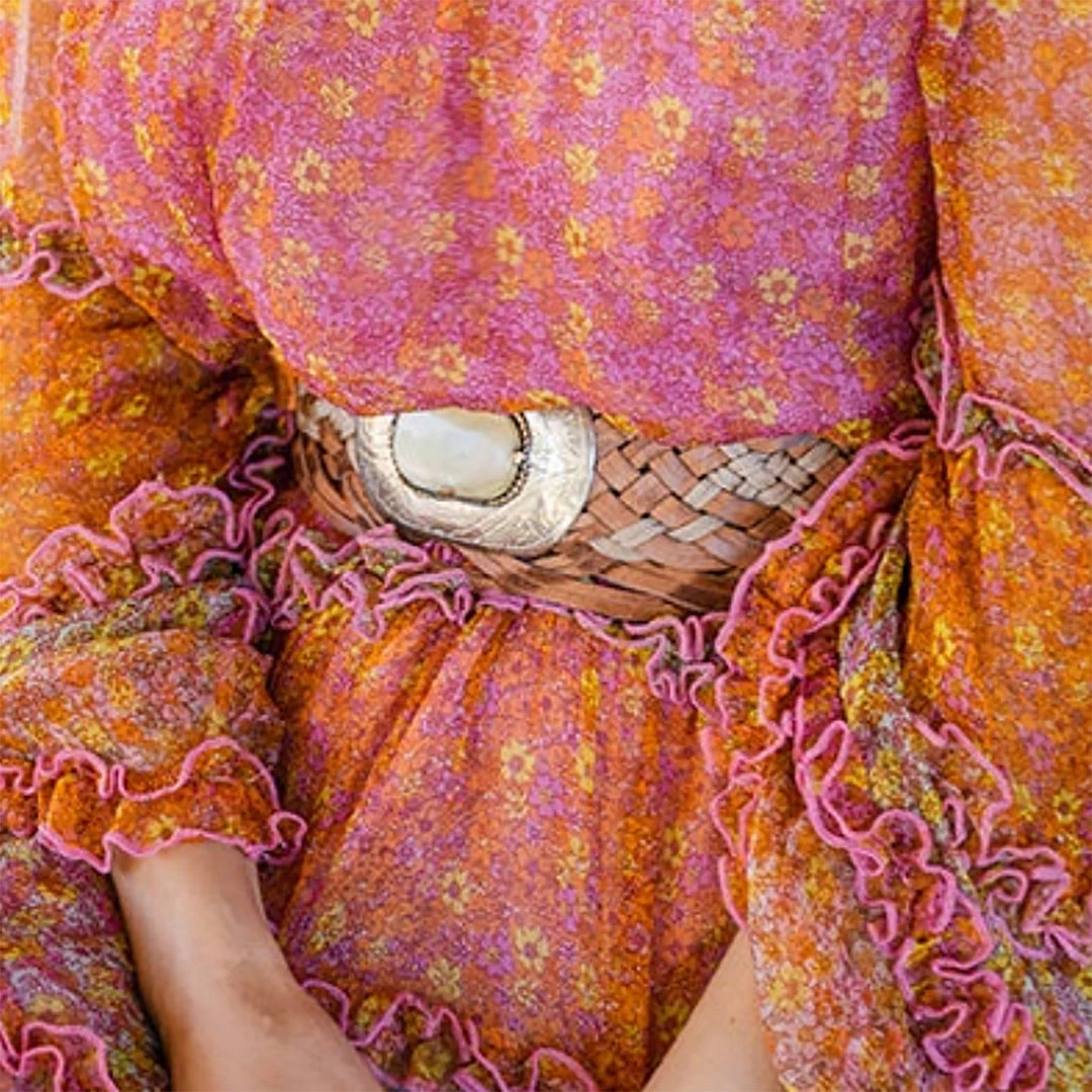 Miss June Rope Woven Leather Belt | Silver | M83 Belts 1 Miss June Rope Woven Leather Belt | Silver | M83 Belts