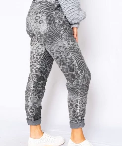 The Italian Closet Lucia Zebra Pants | Charcoal | TIC21 7 The Italian Closet Lucia Zebra Pants | Charcoal | TIC21