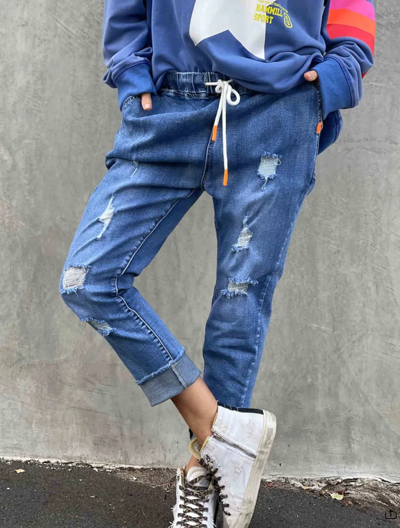 Hammill + Co Clothing Denim Distressed Jean | Denim | HC12 2 Hammill + Co Clothing Denim Distressed Jean | Denim | HC12