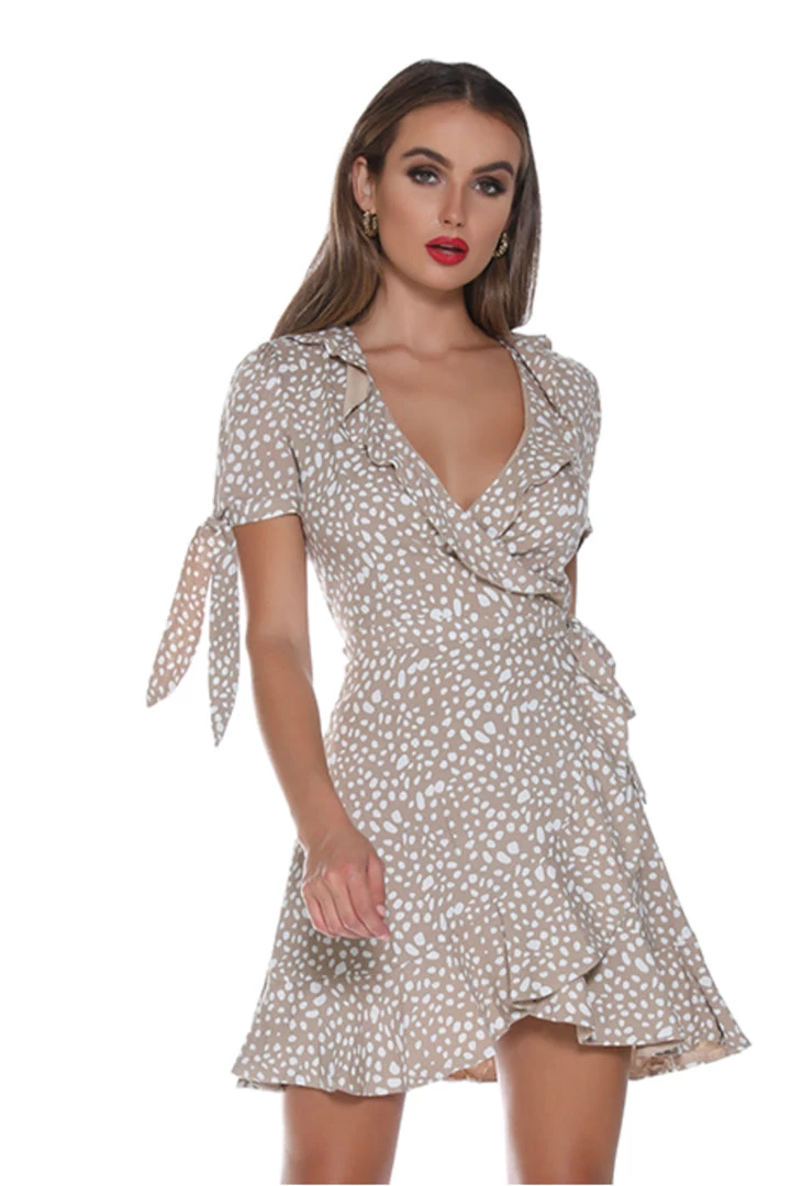 Seven Wonders Events Mi Amor Wrap Dress - Sand 1 Seven Wonders Events Mi Amor Wrap Dress - Sand