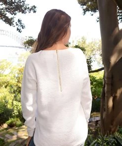 Silence & Noise Knitwear/Jumpers I'm Famous Zip Knit | White | SN15