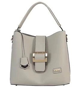 Serenade Arianna Soft Faux Leather Handbag | GREY Handbags