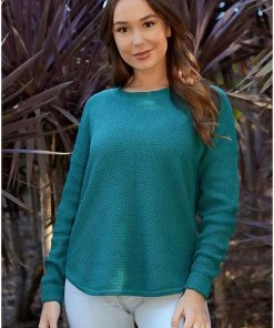 Silence & Noise Im Famous Zip Knit | Teal | SN15