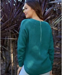 Silence & Noise Im Famous Zip Knit | Teal | SN15