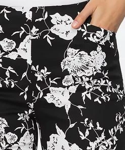 Clarity Floral Print Pull On Pants
