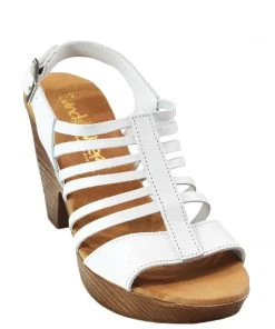Sundowner Shoes Carmella White Strappy Heel