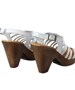 Sundowner Shoes Carmella White Strappy Heel