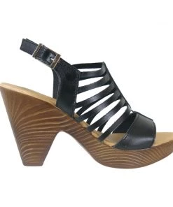 Sundowner Carmella Black Strappy Heel Shoes