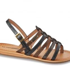 Les Tropeziennes BELINDA | Black Multi Leather Sandal