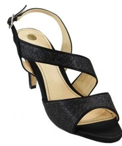 Clarice Shoes BLAIR | Black Glitter Heels