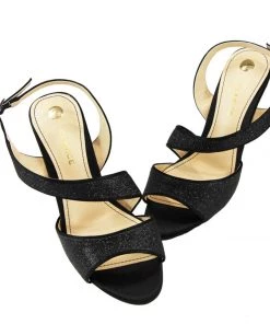 Clarice Shoes BLAIR | Black Glitter Heels