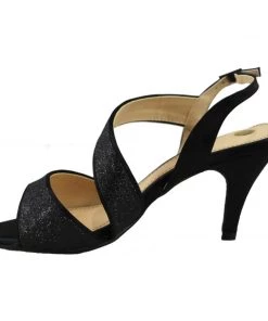 Clarice Shoes BLAIR | Black Glitter Heels