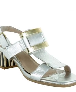 Florsheim Shoes Petros Silver Calf Heel