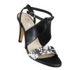Fujian Shoes Zola Huray Black Multi Leather Heels
