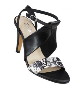 Fujian Shoes Zola Huray Black Multi Leather Heels
