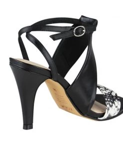 Fujian Shoes Zola Huray Black Multi Leather Heels