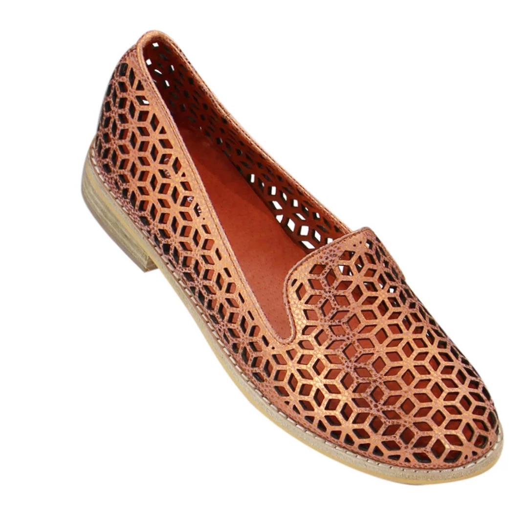 Django & Juliette Aduki Metallic Orange Leather Shoe 1 Django & Juliette Aduki Metallic Orange Leather Shoe