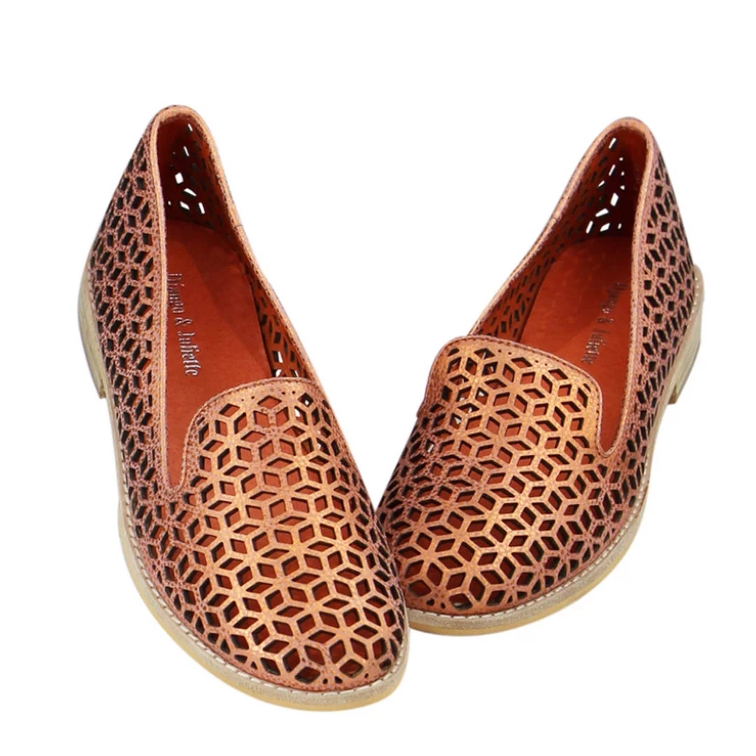 Django & Juliette Aduki Metallic Orange Leather Shoe 4 Django & Juliette Aduki Metallic Orange Leather Shoe