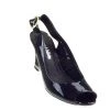 Django & Juliette Exclamation Patent Leather Wedge - Black Shoes