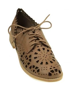 Django & Juliette AIDA | Latte Leather Lace-up Shoes
