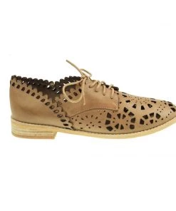 Django & Juliette AIDA | Latte Leather Lace-up Shoes