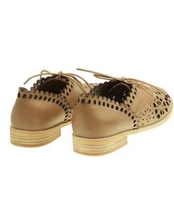 Django & Juliette AIDA | Latte Leather Lace-up Shoes