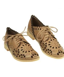 Django & Juliette AIDA | Latte Leather Lace-up Shoes