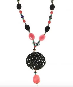 Elfy Black Jade And Agate Necklace Jewellery
