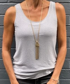 Cindy G Shimmer Knit Singlet | Sliver | CG16 Clothing