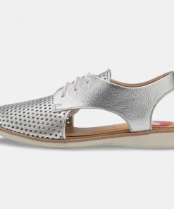 Rollie Shoes Slingback Punch Shoe | Silver