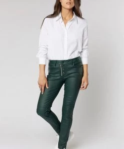 Italian Star Stevie Wax Jeans | Pine Green | IS14