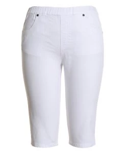 Cafe Latte Shorts Stretch Pull On Jean Short | White | CL4 8 Cafe Latte Shorts Stretch Pull On Jean Short | White | CL4