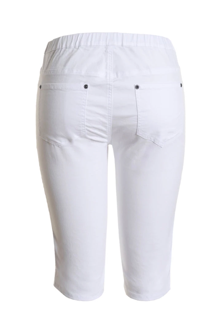 Cafe Latte Shorts Stretch Pull On Jean Short | White | CL4 5 Cafe Latte Shorts Stretch Pull On Jean Short | White | CL4