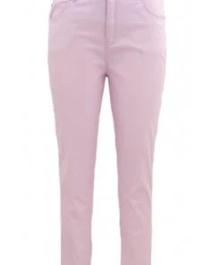 Cafe Latte Stretch Zip 7/8 Jean | Lilac
