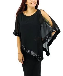 Joseph Ribkoff Events Black Sequin Dress