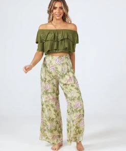 Talisman Road Trip Top-Olive-T26 Clothing