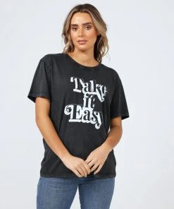 Talisman Clothing Take It Easy Relaxed Tee | Charcoal | T23