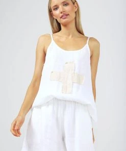 The Shanty Corporation Capri Linen Shorts - White - TS2 Clothing