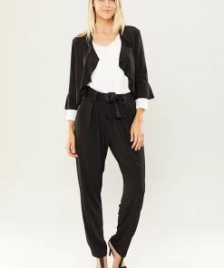 Philosophy Alba Black Frilled Bolero Jacket