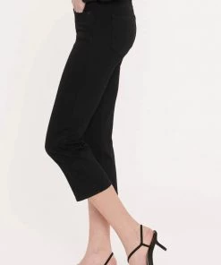 Clothing ThighShaper Straight Crop Jeans | Black | NYDJ1