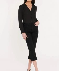 Clothing ThighShaper Straight Crop Jeans | Black | NYDJ1