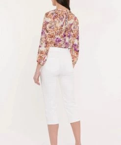 Clothing ThighShaper Straight Crop Jeans | White | NYDJ1