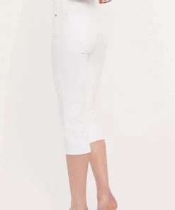 Clothing ThighShaper Straight Crop Jeans | White | NYDJ1