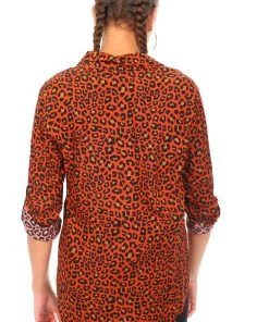 Threadz Animal Print Shirt | Orange | TZ21 Clothing