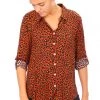 Threadz Animal Print Shirt | Orange | TZ21 Clothing