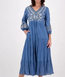 Lula Soul Resort Wear Sami Maxi Dress | Blue Slate | Ls41