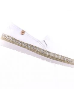 Verbenas Nerja Seta White Leather Loafer Shoes